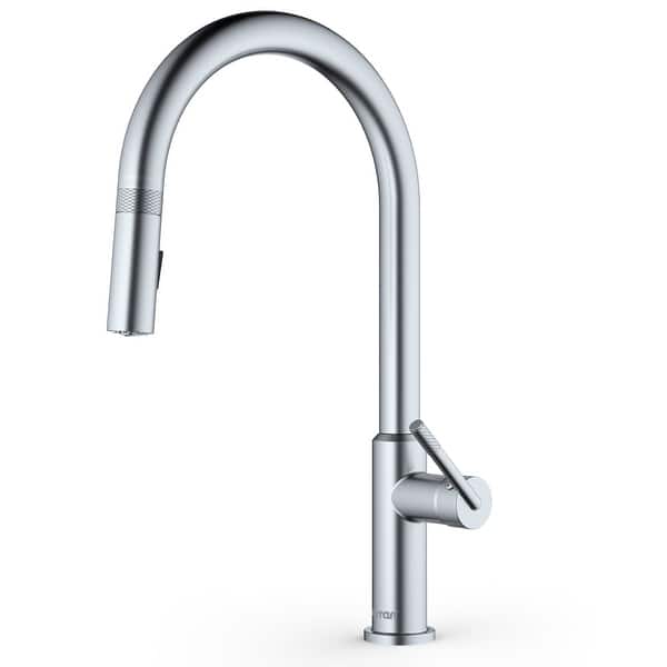 slide 2 of 18, Karran Lagrange One-Handle Pull Down Dual Function Sprayer Kitchen Faucet Stainless Steel