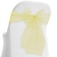 preview thumbnail 6 of 21, 100-Pack Organza Chair Cover Sashes by Lann's Linens Yellow