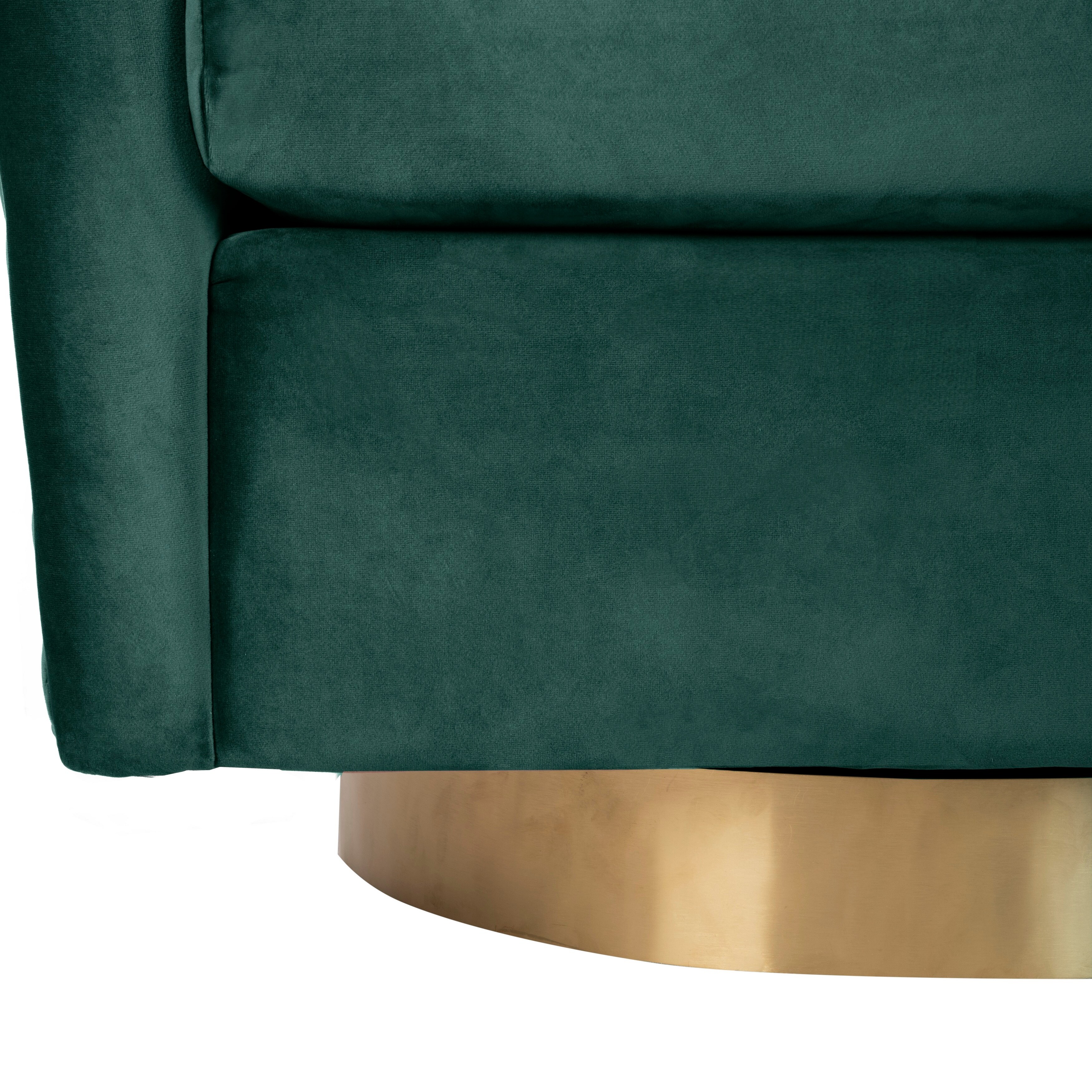 Shop Safavieh Couture Clara Quilted Swivel Tub Chair Emerald