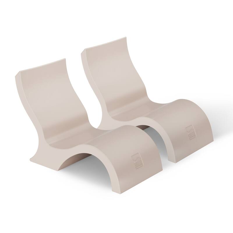 Ledge Lounger - Signature Lowback Chair - for in-Pool or On-Deck Use - Water Depths 0-9" - Set of 2 - Cloud