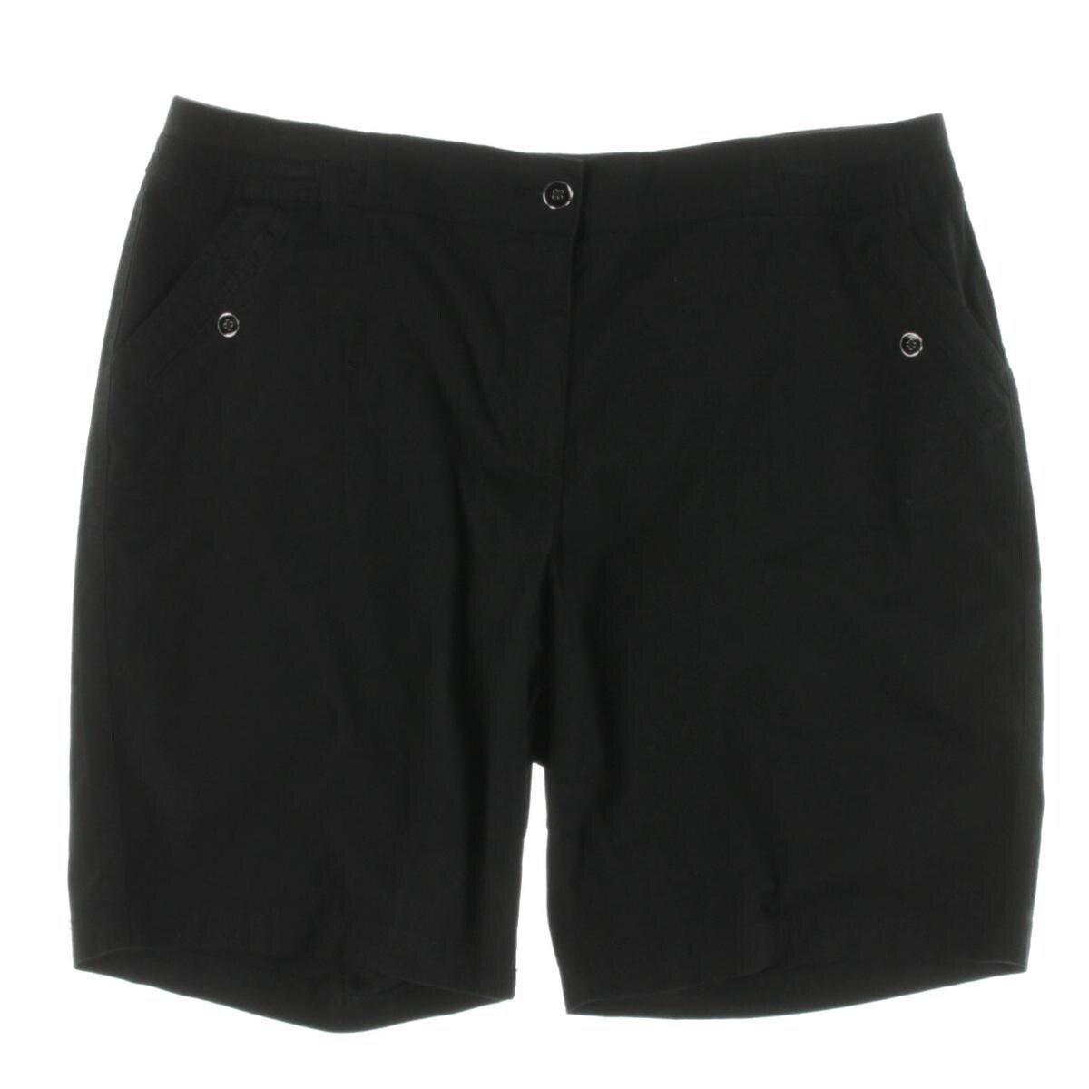 karen scott elastic waist shorts