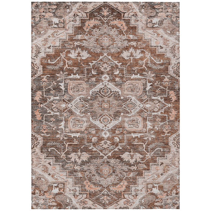 Machine Washable Indoor/ Outdoor Chantille Traditional Boho Rug