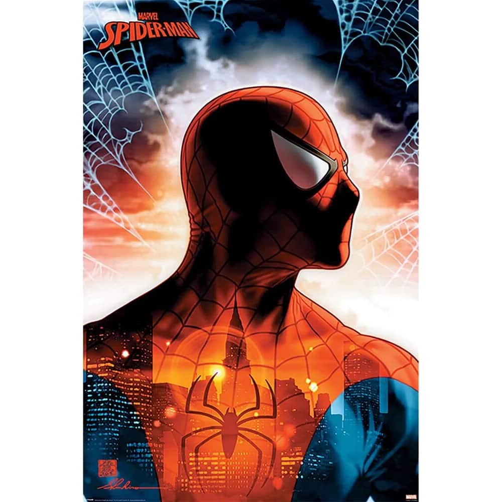 Spiderman - Protector of The City Omic Book Cover Art Poster - 24 x 36 Inch