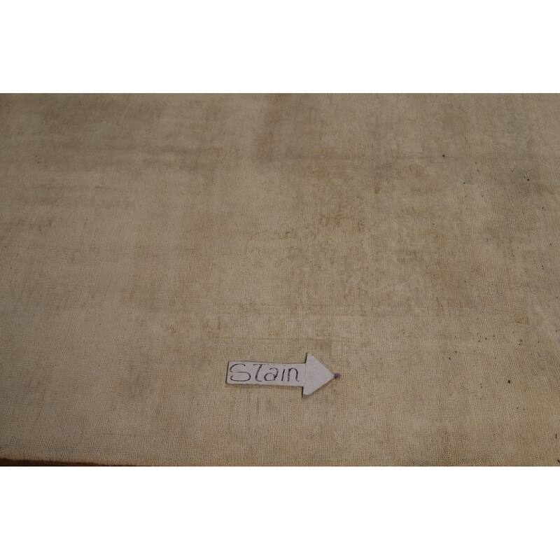 Distressed Tabriz Persian Vintage Area Rug Hand-Knotted Wool Carpet - 8'9" x 11'4"