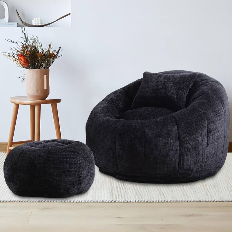 Bean Bag Chairs With Ottoman for Living Room