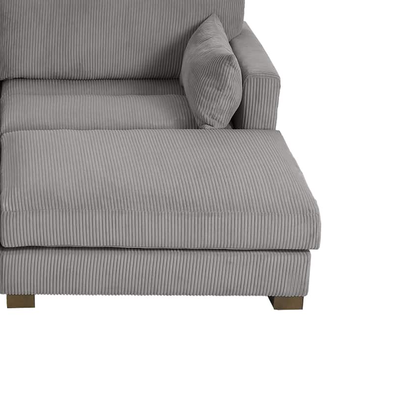 5-Piece U Shaped Couch Modular Sectional Sofa with Ottoman