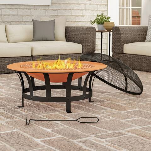 30" Wood Burning Outdoor Fire Pit by Pure Garden - 30 x 30 x 20