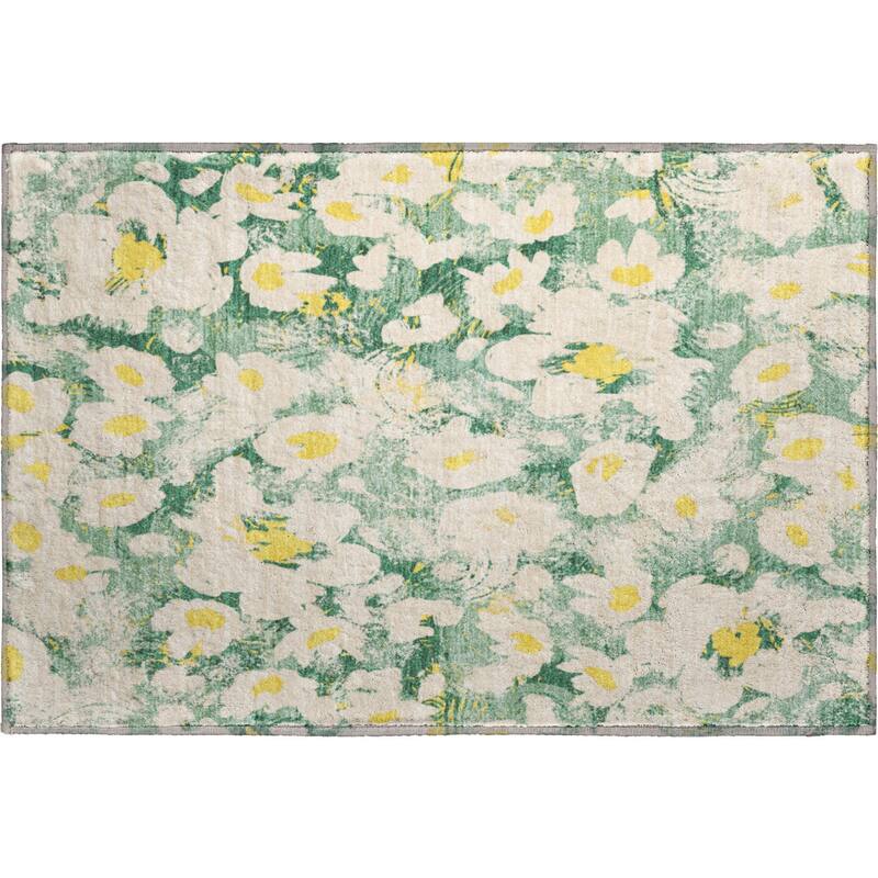 Premium Washable Super Soft Contemporary Floral Mayfield Rug