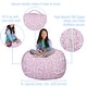 preview thumbnail 88 of 187, Kids Bean Bag Chair Cover Stuffed Animal Storage or Toy Organizer