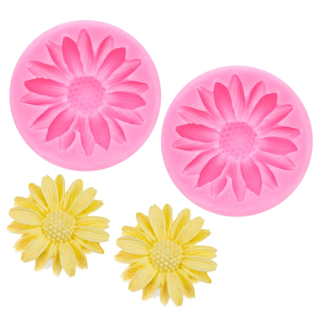 Sunflower Clay Molds, 2 Pcs Silicone Clay Molds