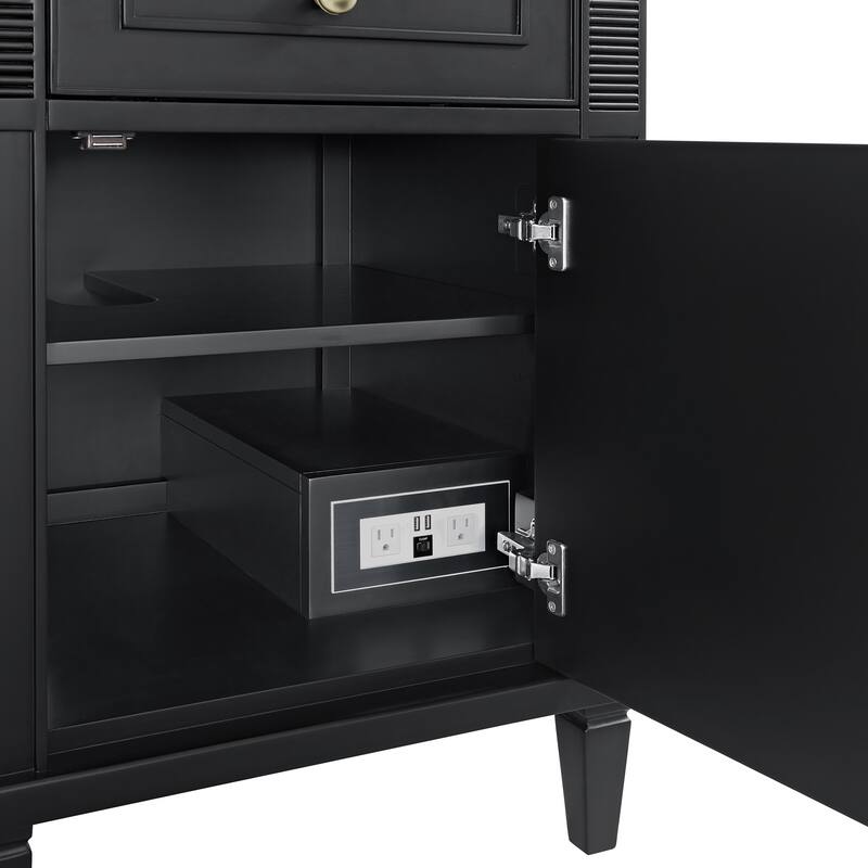 James Martin Vanities Lorelai 60" Double Vanity, Black Onyx