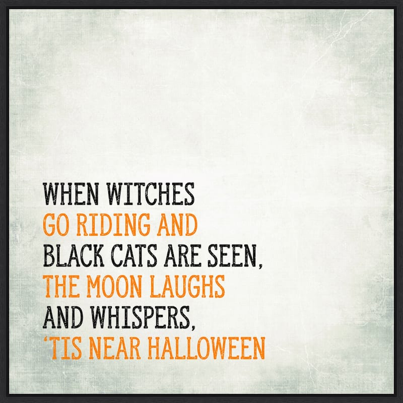 Amanti Art Tis Near Halloween Framed Canvas Wall Art