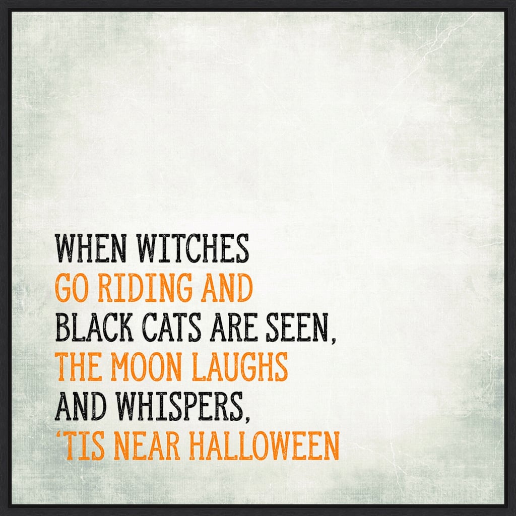 Amanti Art Tis Near Halloween Framed Canvas Wall Art