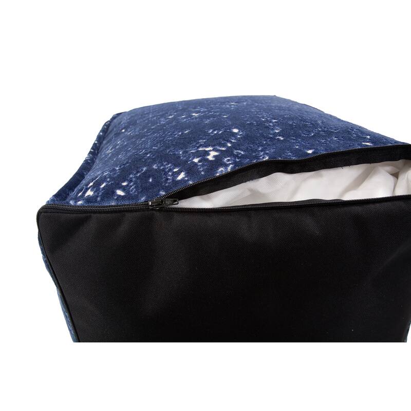 Allan Andrews Square Pouf Pasini Sapphire