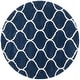 preview thumbnail 62 of 164, SAFAVIEH Hudson Shag Ogee Trellis 2-inch Thick Area Rug 11' Round - Navy/Ivory - Round
