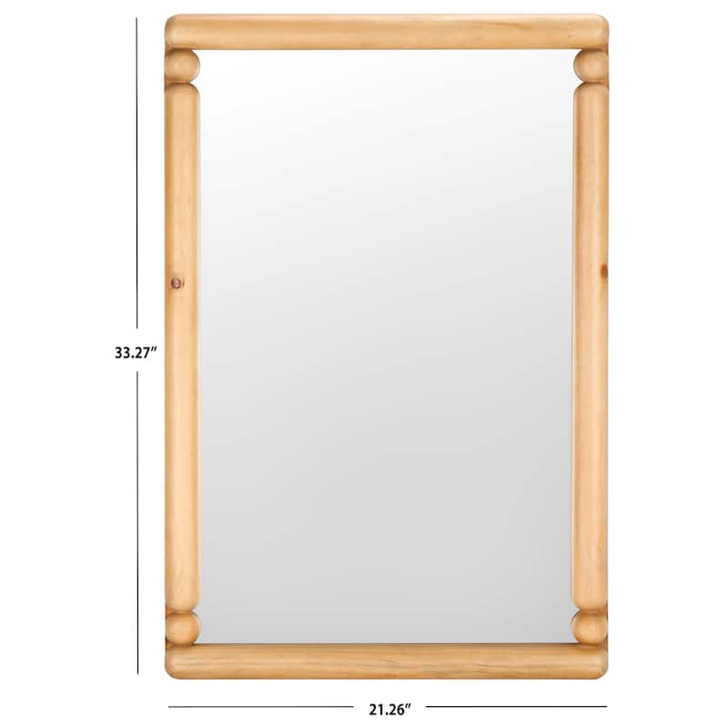 SAFAVIEH Home Mariana 24 x 36-inch Vertical Rectangle Beige Mirror - 24"W x 1.4"D x 35.9"H