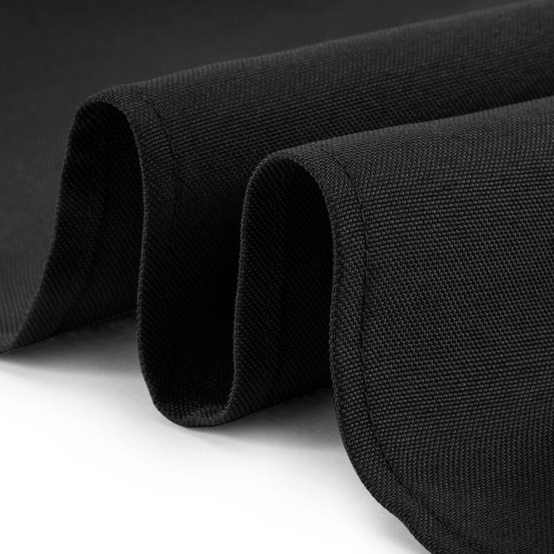 70 x 120in 10pk Rectangular Polyester Tablecloths Black