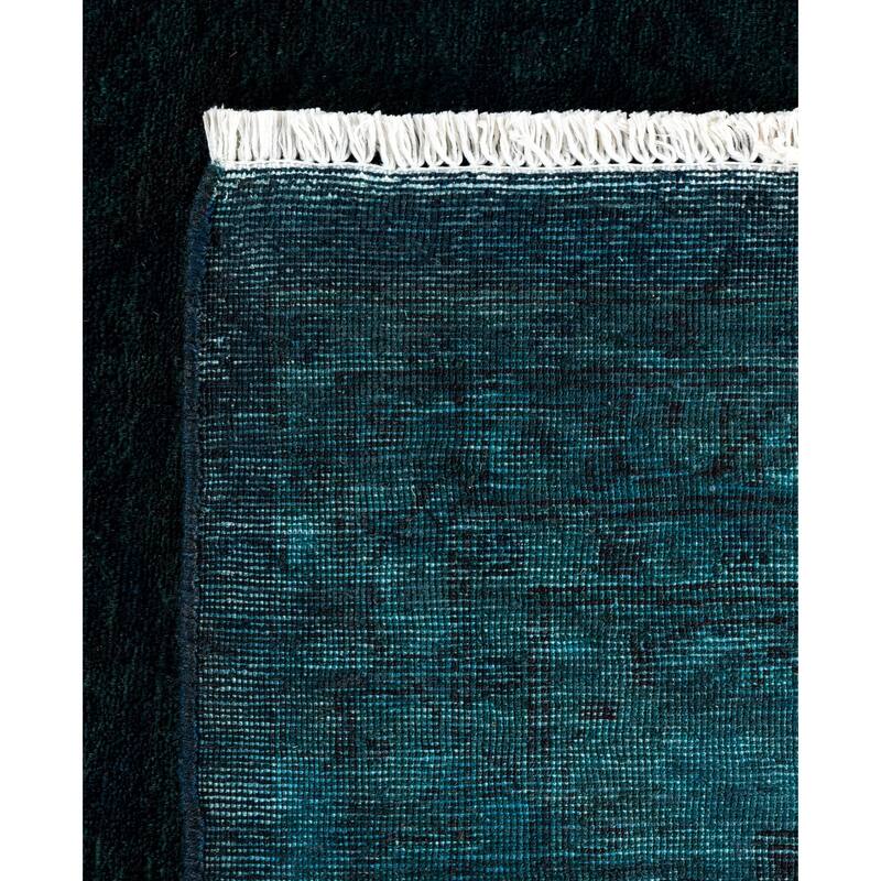 Overdyed One-of-a-Kind Hand-Knotted Area Rug - Black - 8' 3" x 10' 4"