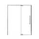 preview thumbnail 12 of 10, Irene 60 in. W x 76 in. H Pivot Semi-Frameless Shower Door with Clear Glass - 60-in W x 76-in H