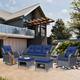 Option Navy Blue-Gray Rattan