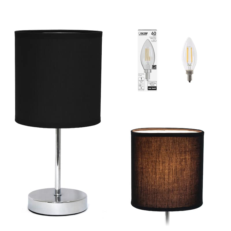 Simple Designs 11.81" Basic Mini Table Lamp with Feit LED Bulb Included - 11.81