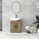preview thumbnail 9 of 32, HOMCOM Pedestal Sink Storage Cabinet, Farmhouse Freestanding Bathroom Sink Cabinet with 2 Barn Doors and Adjustable Shelf, White