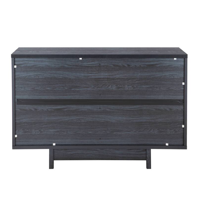Q-Max 47"W Sideboard Storage Cabinet, Dining Server Cupboard Buffet Table with Two Storage Cabinets