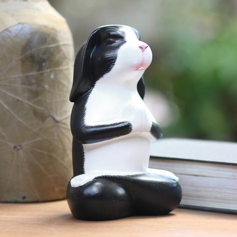 Novica Handmade Praying Wood Sculpture