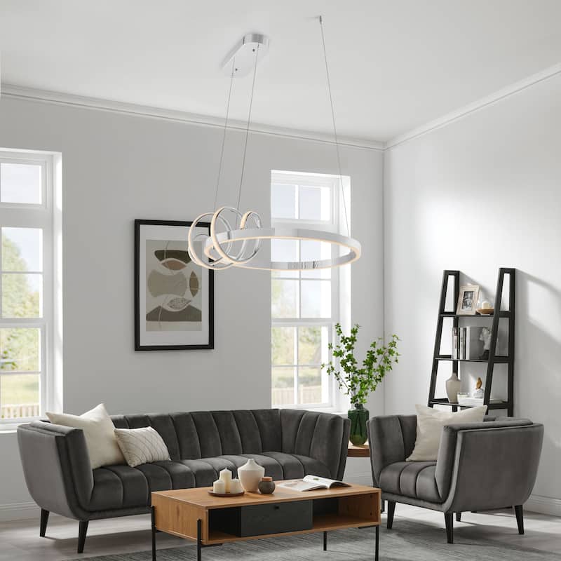 Salzburg Round Color Changing Integrated LED Chrome Chandelier - Chrome