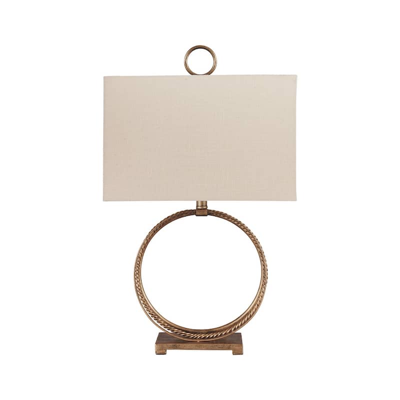 Mahala 28 Inch Metal Table Lamp - Antique Gold Finish - 15x13x19