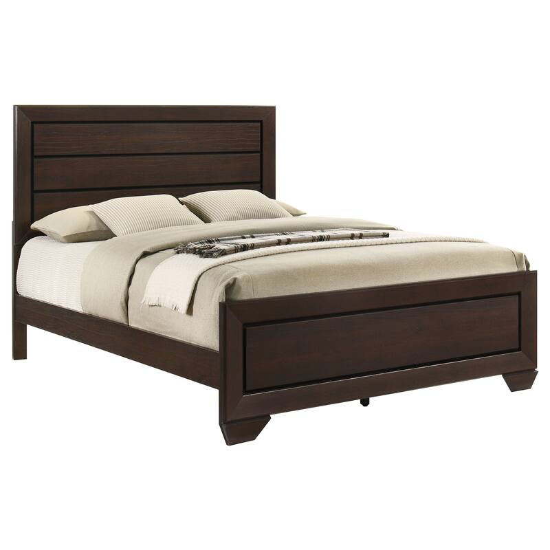 Queen Panel Bed in Dark Cocoa with Engineered Wood Frame