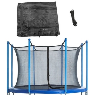 Machrus Upper Bounce Trampoline Safety Enclosure Net, For 14' Round Frame, Using 8 Poles (or 4 Arches) - Net Only