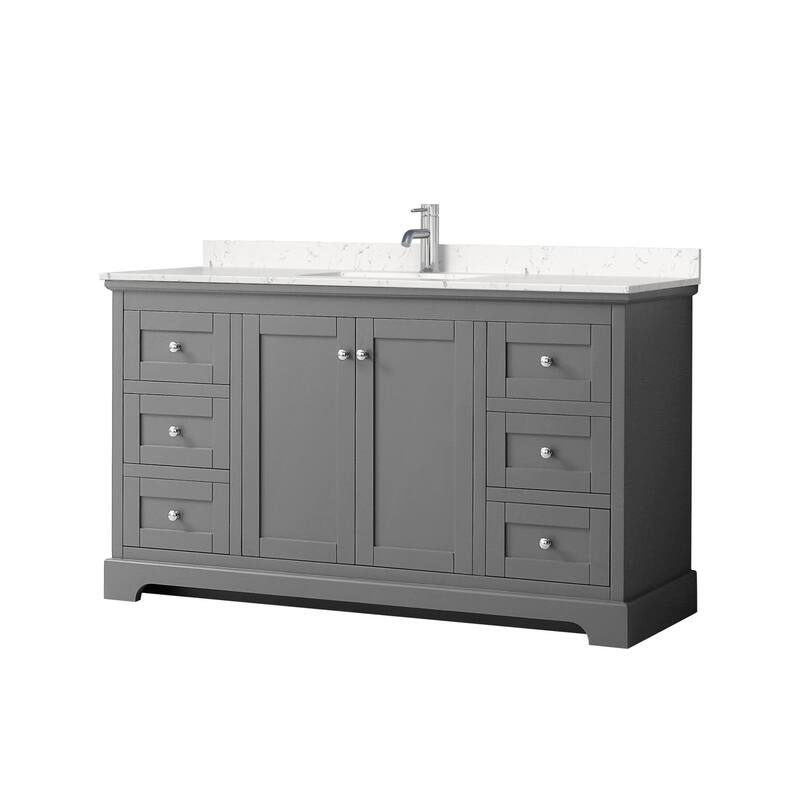 Wyndham Collection Avery 60" Free Standing Single Basin Vanity Set