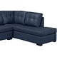 preview thumbnail 28 of 45, Liam Top Grain Leather Tufted Sectional Chaise Sofa