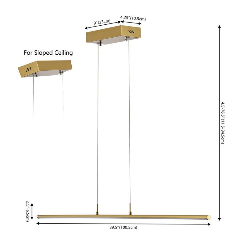 JONATHAN Y Lighting Conley 40" Wide LED Linear Chandelier