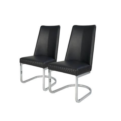 Set of 2 ASTER Guest Chair Customer Reception Seat, Black - N/A