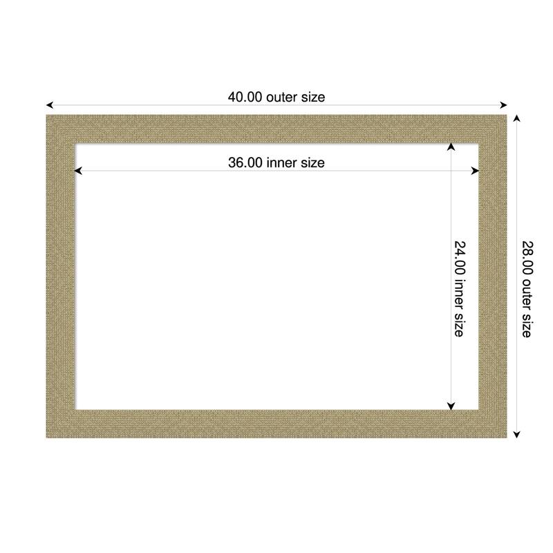 Amanti Art Mosaic Gold Framed Dry Erase Magnetic Board - 40 x 28 in - Mosaic Gold