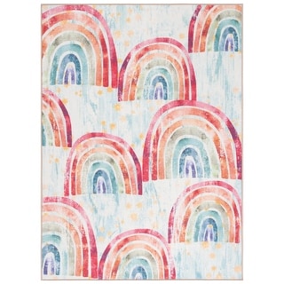 SAFAVIEH Kids Playhouse Machine Washable Slip Resistant Estel Neighborhood Road Rug