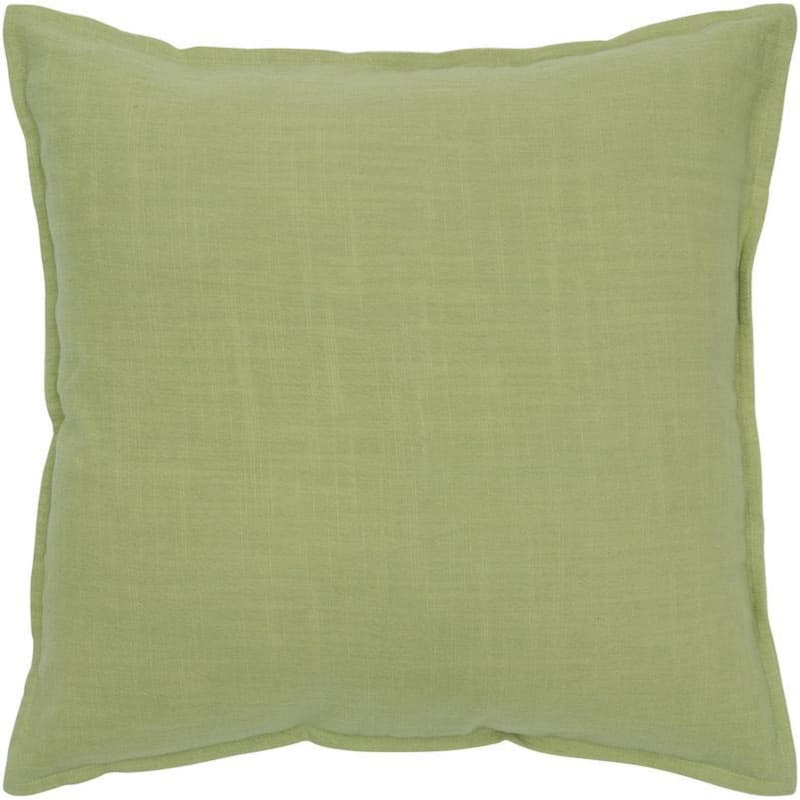 Rizzy Home Cotton Slub Solid Decorative Throw Pillow - Lime Green - Down Alternative