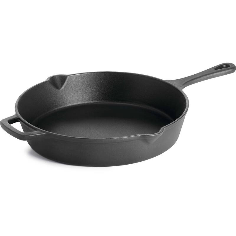 Napoleon 56058 9 1/2" Wide Cast Iron Frying Pan with Robust Handle - Black