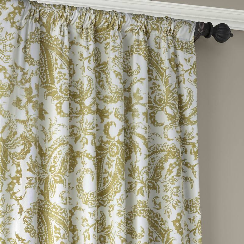 Exclusive Fabrics Edina Washed Classic Paisley Printed Cotton Curtain Panel