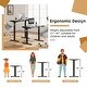 preview thumbnail 16 of 46, Futzca Height Adjustable Electric Standing Desk Sit Stand Computer Stand up Desk with Splice Board(White)
