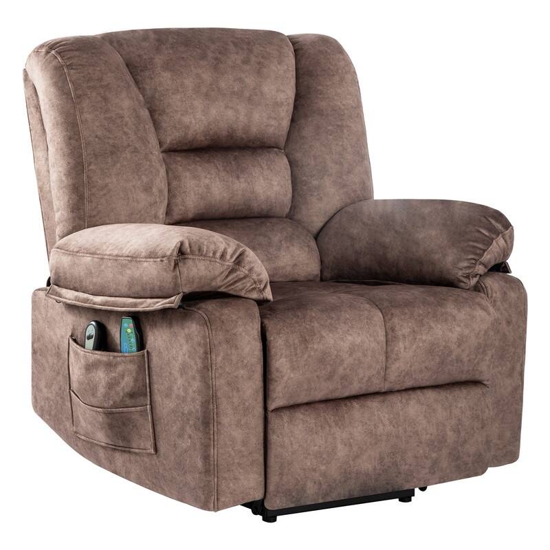41.33''Wide Heavy Duty Power Lift Recliner - Soft Velvet with Message,Heat and Lift Assist