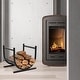 preview thumbnail 4 of 6, U-Shaped Firewood Log Rack Holder Black