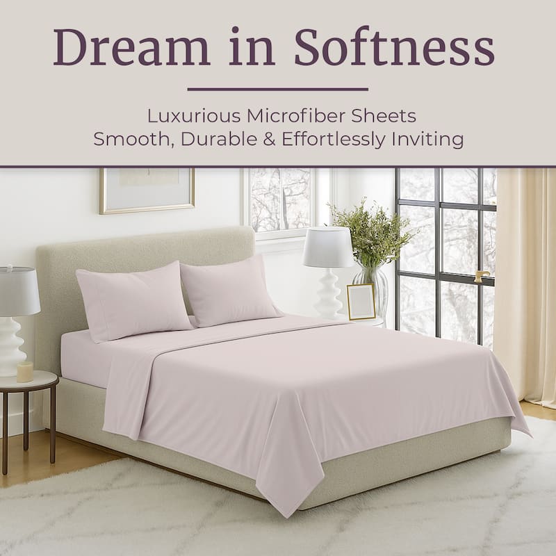 Wrinkle Resistant Brushed Microfiber Sheet Set by Windsor Home