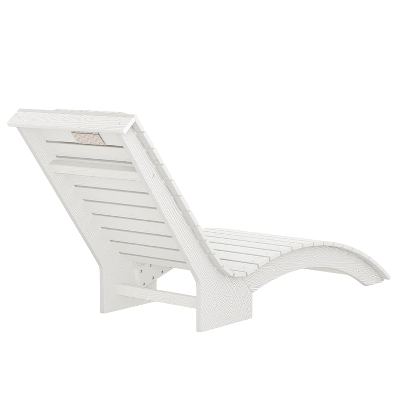 HDPS Pool Lounge Chairs, Single Waterproof Sun Lounge Chaise With Headrest For In Pool, White/Blue/Orange/Black