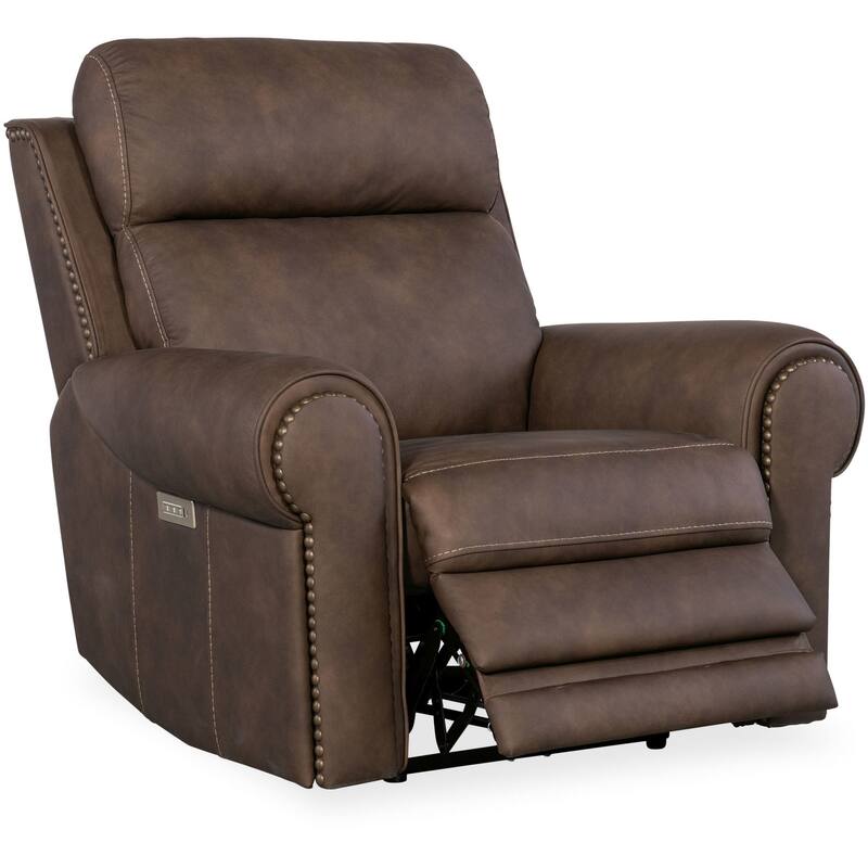 Hooker Furniture SS635-PHZL1 Duncan 43" Wide Metal Framed Leather