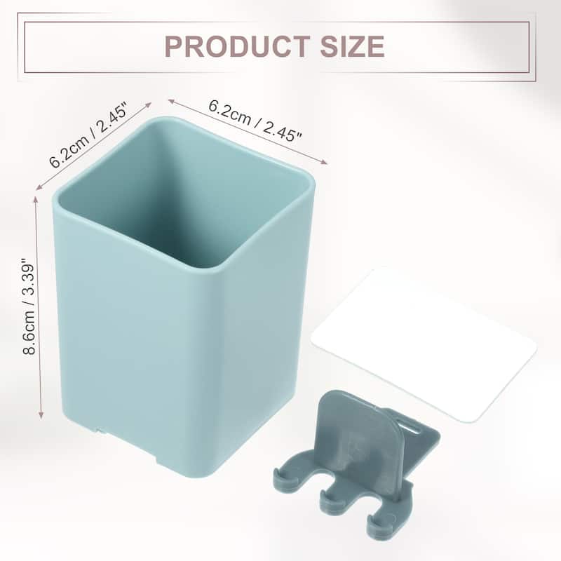 Wall Mounted Toothbrush Holders, Wall Mounted Toothbrush Storage 2.45"x2.45"x3.39"