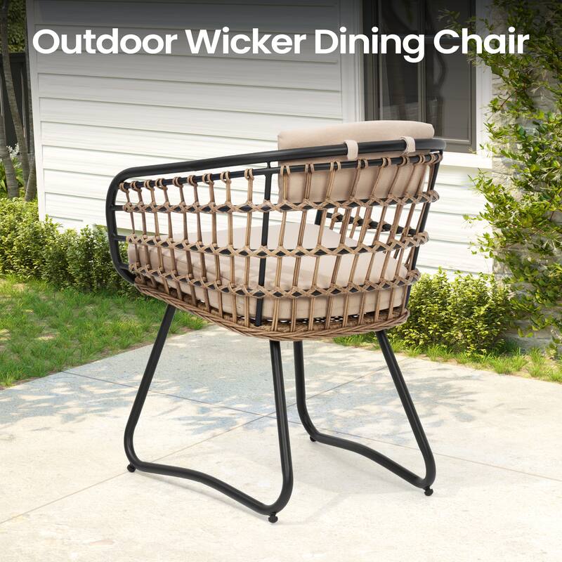 9PC Aluminum Extendable Patio Dining Sets Table Outdoor Rectangular with Rattan Chair