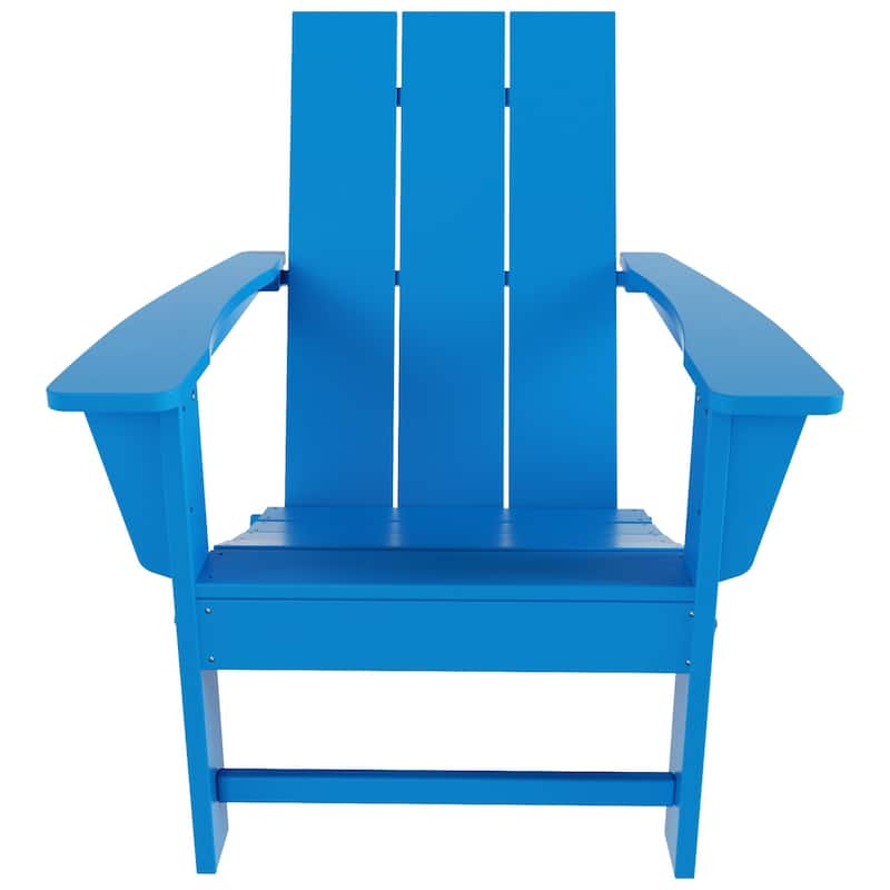 Shoreside Modern Poly Folding Eco-Friendly All Weather Adirondack Chair (Set of 8)